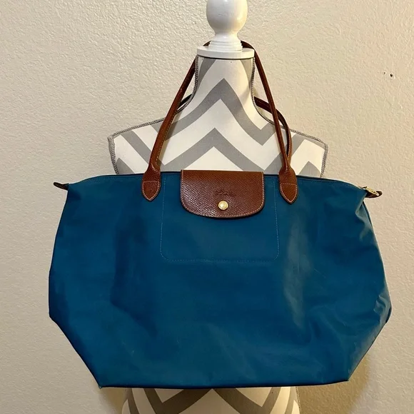 Longchamp | Bags | Longchamp Paris Le Pliage Peacock Blue Nylon